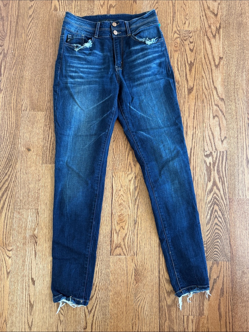 KanCan Dark Blue Distressed Slim Jeans